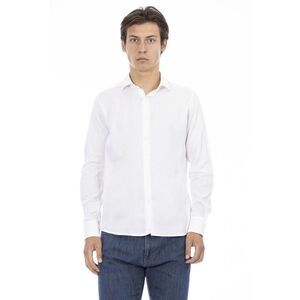 Baldinini Trend White Cotton Long Sleeve Men's T-Shirt